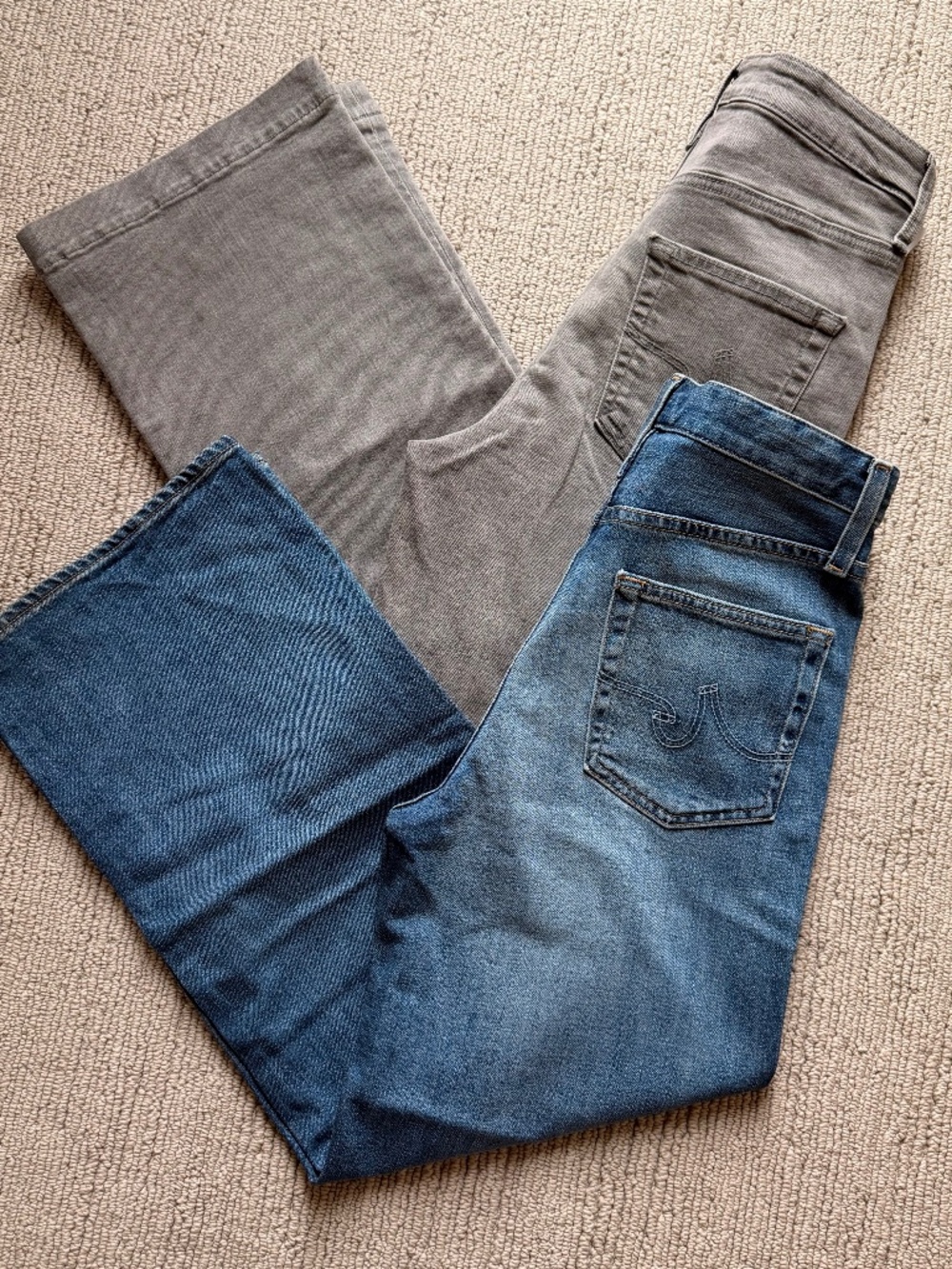 AG Adriano Goldschmied 2Pair Wide Leg Crop Jeans Sz 26 NWT $430!! - Picture 4 of 5